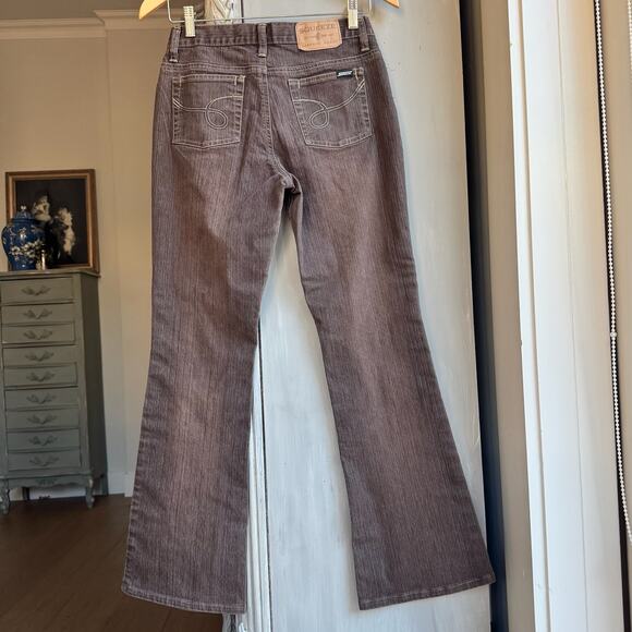 Vintage Y2K Stephen Hardy Squeeze Low Rise Boot Cut Stretch Jeans Brown Sz 5/6 - Picture 3 of 9